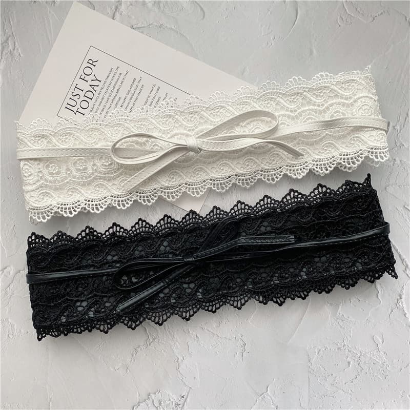Coreano coreano renda espartilho cinta decoração feminina simples All-Match cinto Retro temperamento cinto combinando ve
