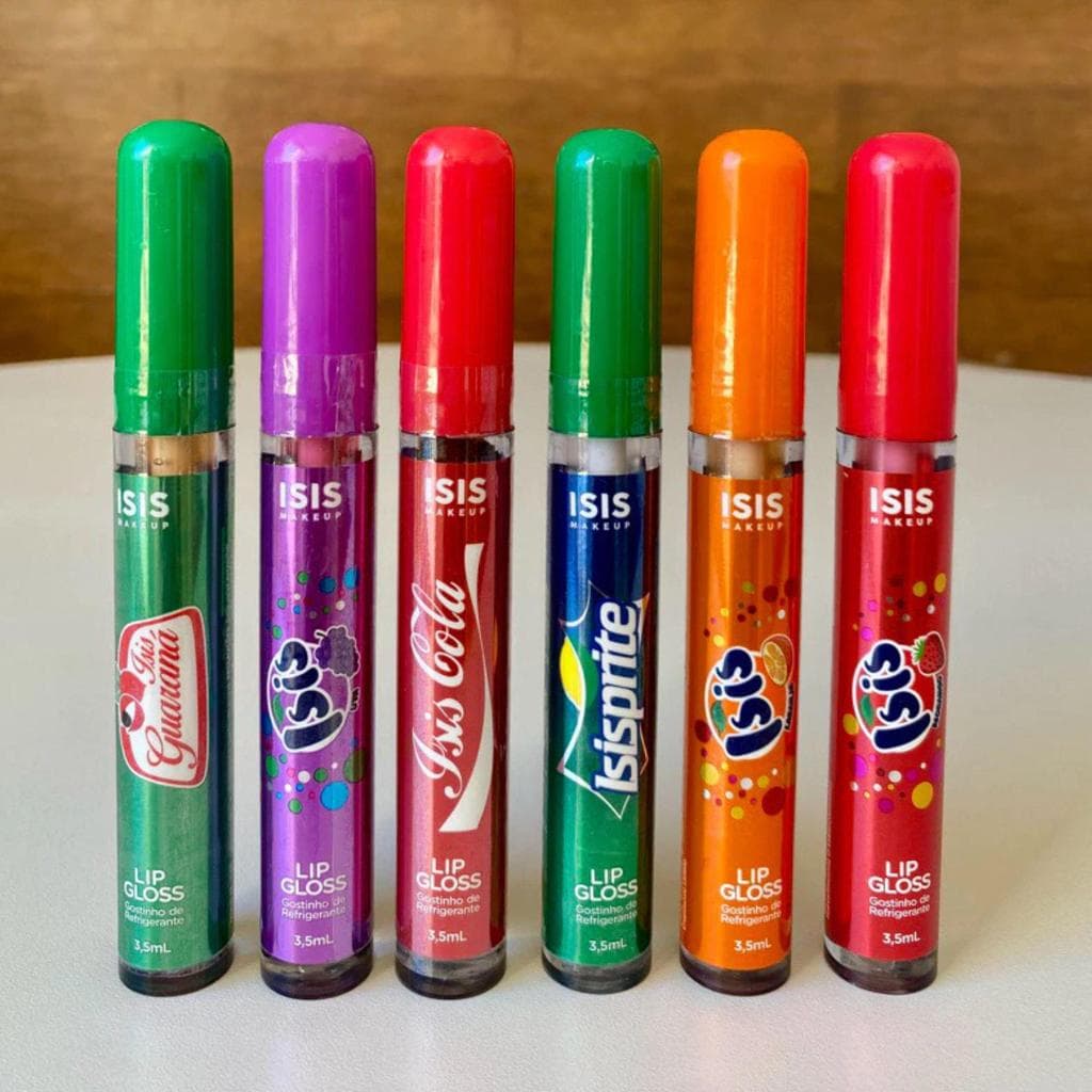 Lip Gloss Sabor Refrigerante Isis Makeup Brilho Labial Hidratação Longa Duração