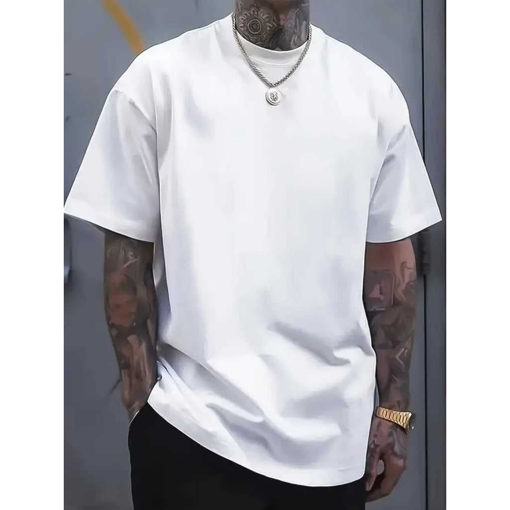 Camiseta Plus Size Masculina Lisa Camisa Slim Basica 100% Algodão