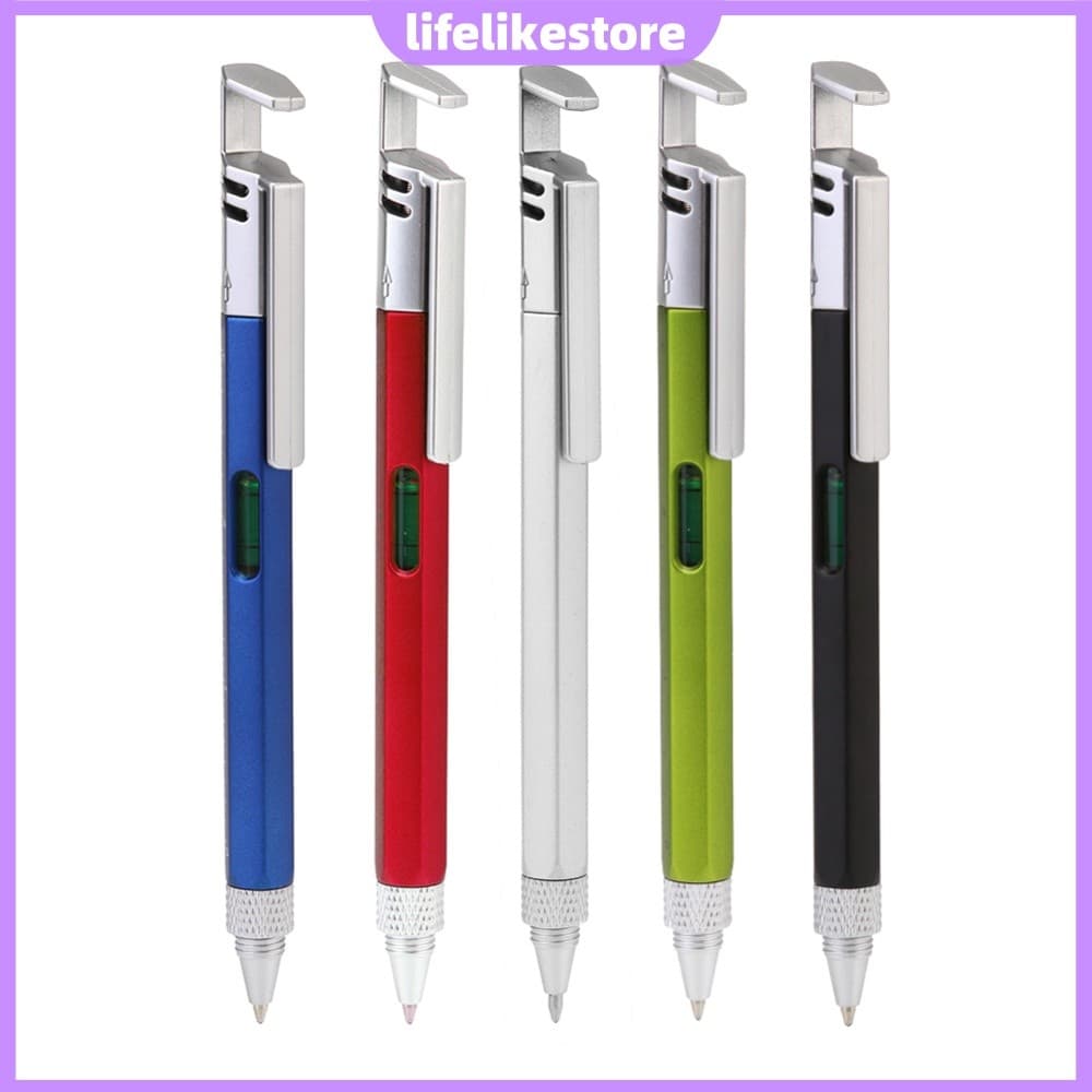 Caneta Esferográfica Multifuncional , Suporte Para Telefones Celulares , Régua De Nível De Chave De Fenda [lifelikestore