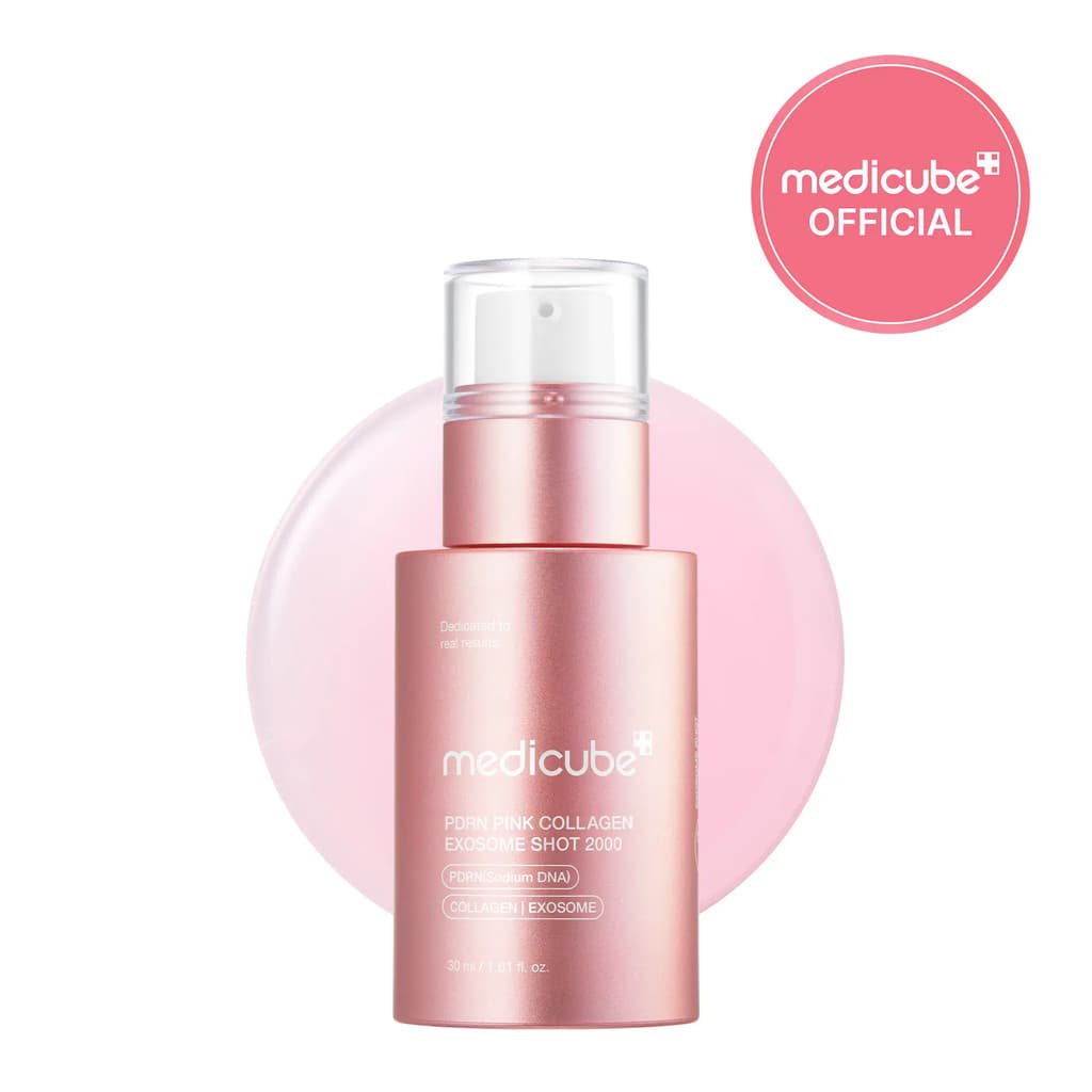 [medicube Oficial] Sérum em Ampola de Exossomos de Colágeno Rosa PDRN |   Booster Líquido |   Exossoma, DNA de Salmão PD