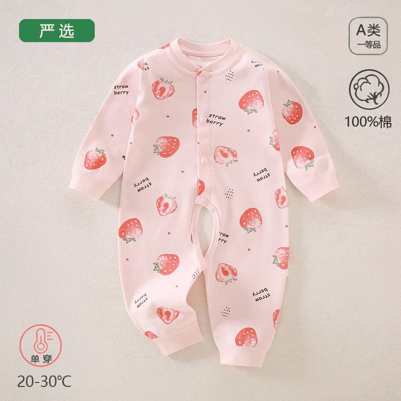 Primavera outono bebê macacão de algodão puro classe A roupas recém-nascidos virilha aberta macacão dormir roupa interio