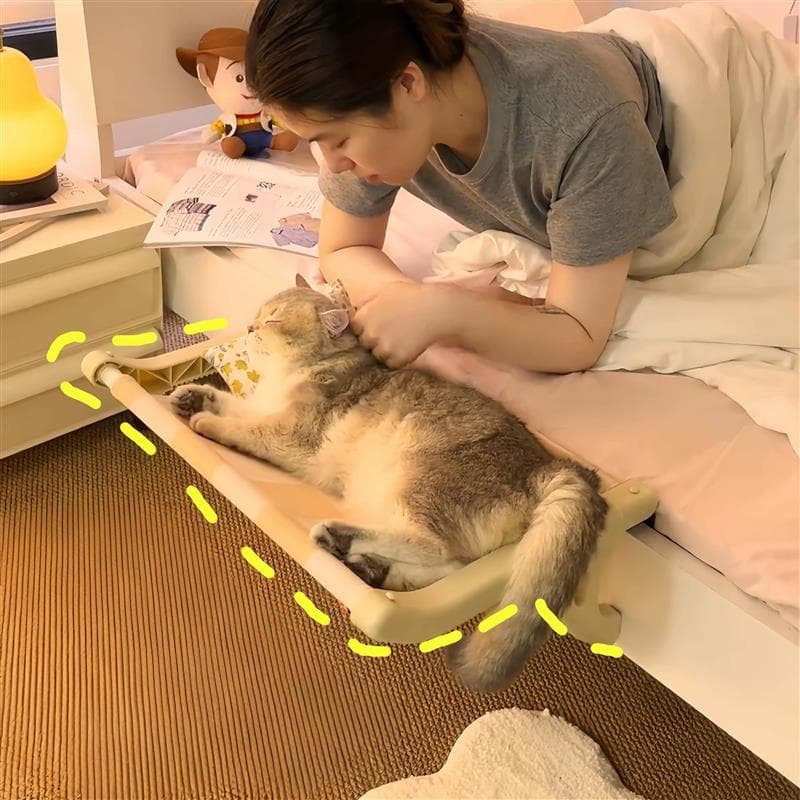 Cama de cabeceira para animais de estimação, removível, lavável, à prova de umidade, rede para gatos, janela, sol, ferra