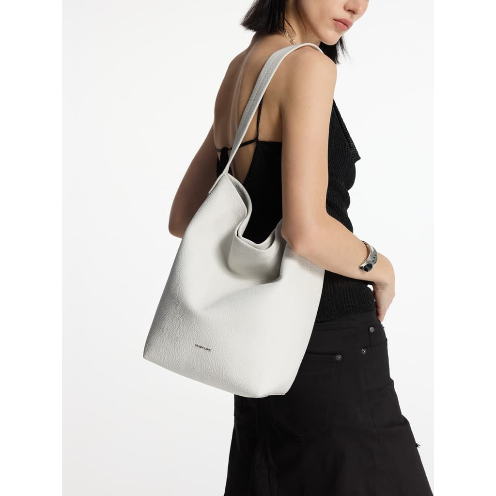 INJOYLIFE Nomad Balde Bolsa Textura Primeira Camada Couro Grande Capacidade Commuter Ombro Messenger Compu