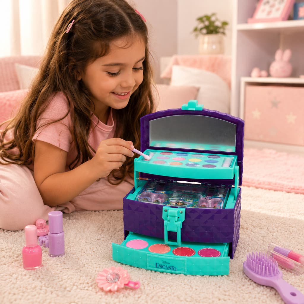 Maleta de Maquiagem Infantil Completa Teen Make Presente Menina Disney Encanto Fenzza