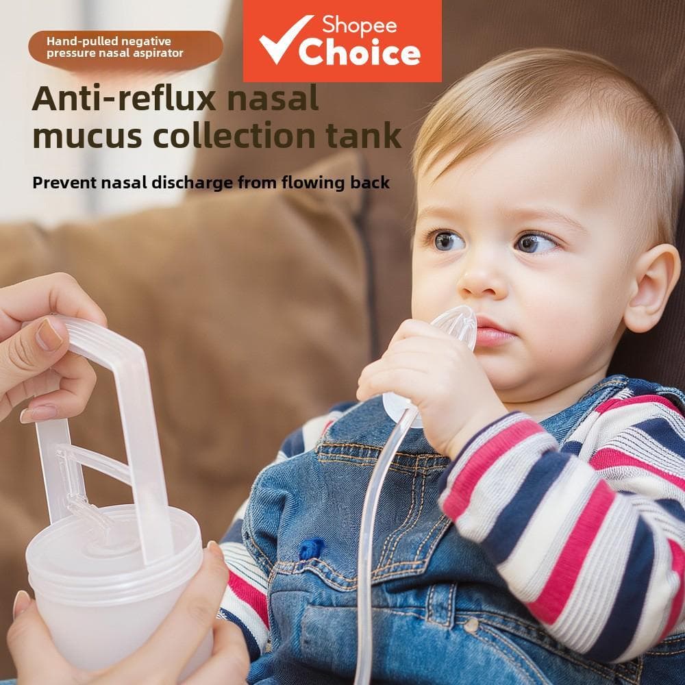 Aspirador nasal manual silencioso e potente para bebês, seguro, ergonômico e fácil de usar