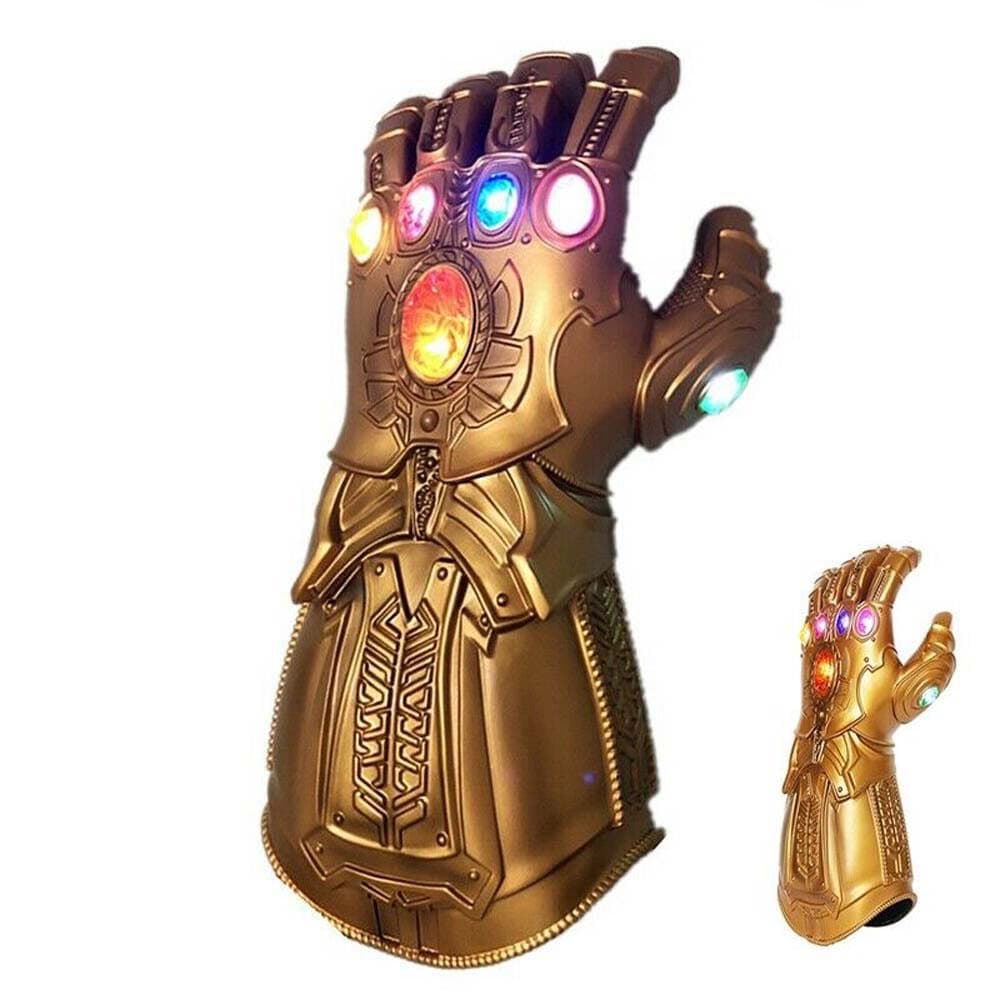 Kids Thanos Gloves Infinity Gauntlet with LED Light Avengers 4 Cosplay Toys