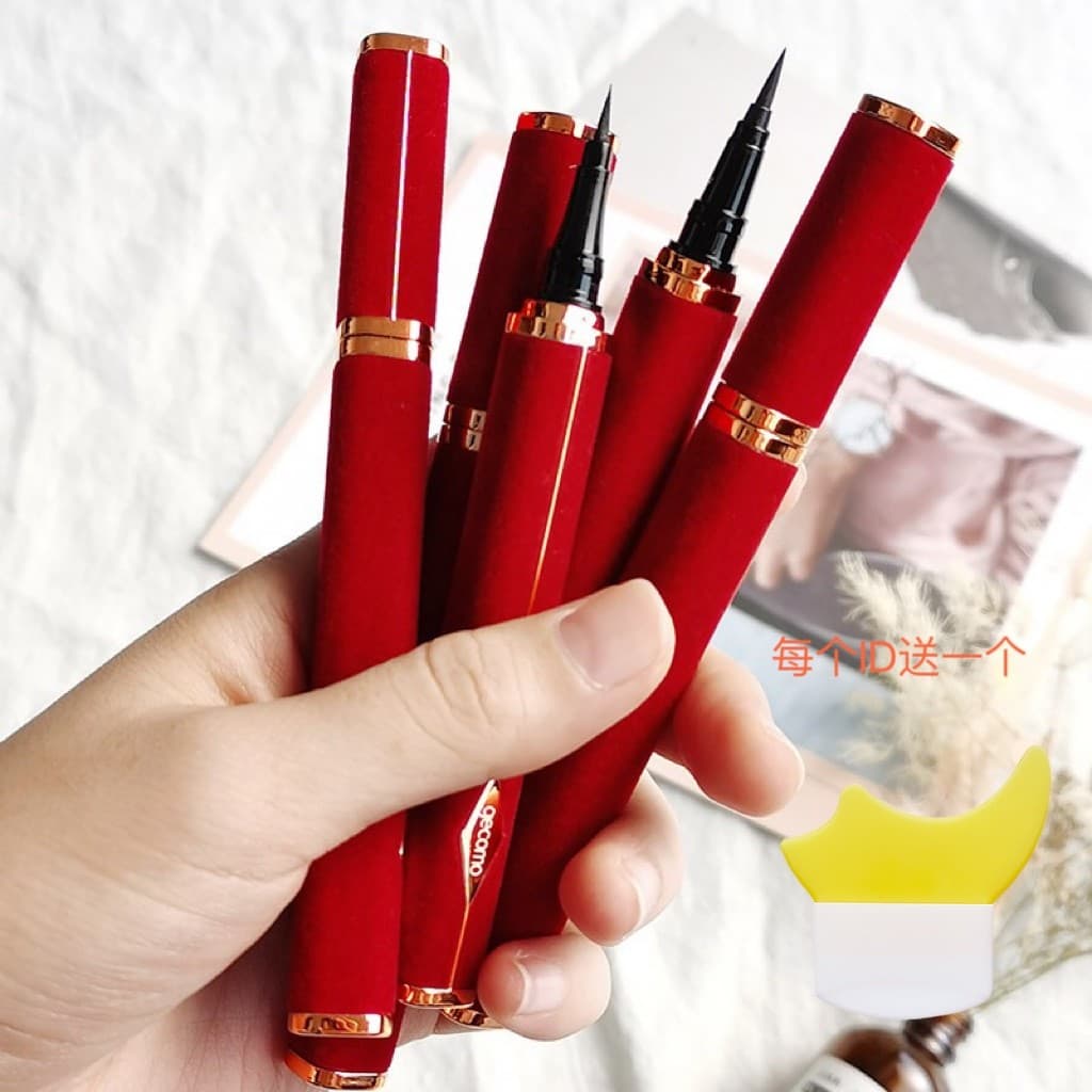 Gemeng Red Velvet Eyeliner Líquido de longa duração, sem decolagem, secagem rápida, sem manchas, suor à prova d'água