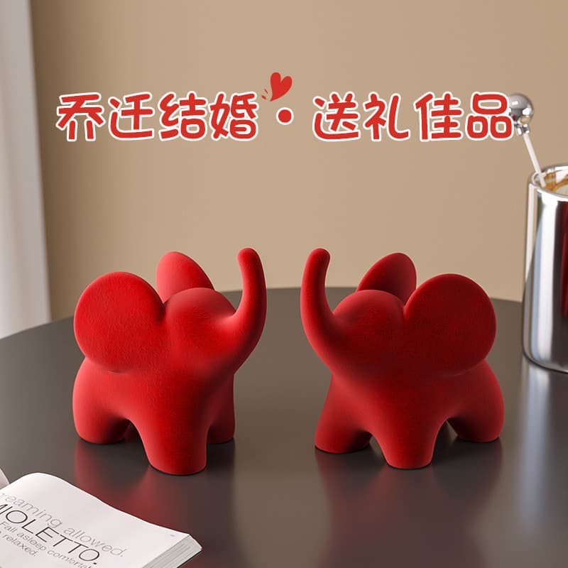 Decorações para nova, elefante de resina, presente para sala de estar e quarto, decoração criativa para casais, orn