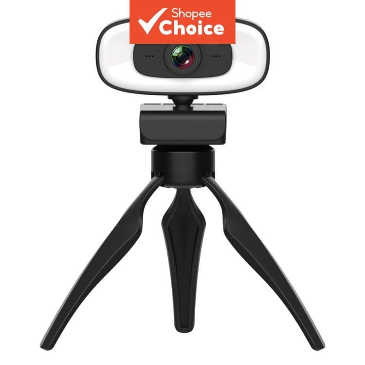 C10 2K HD Sem Distorção Luz de Preenchimento de 360 Graus com Rotação de Três Velocidades, Webcams USB Plug & Play,
