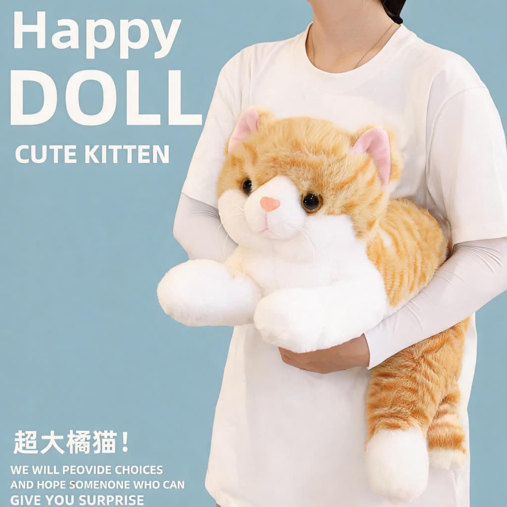 Abraço bebê simulação gato boneca brinquedo de pelúcia boneca crianças acompanhando abraço dormindo bonito gatinho prese