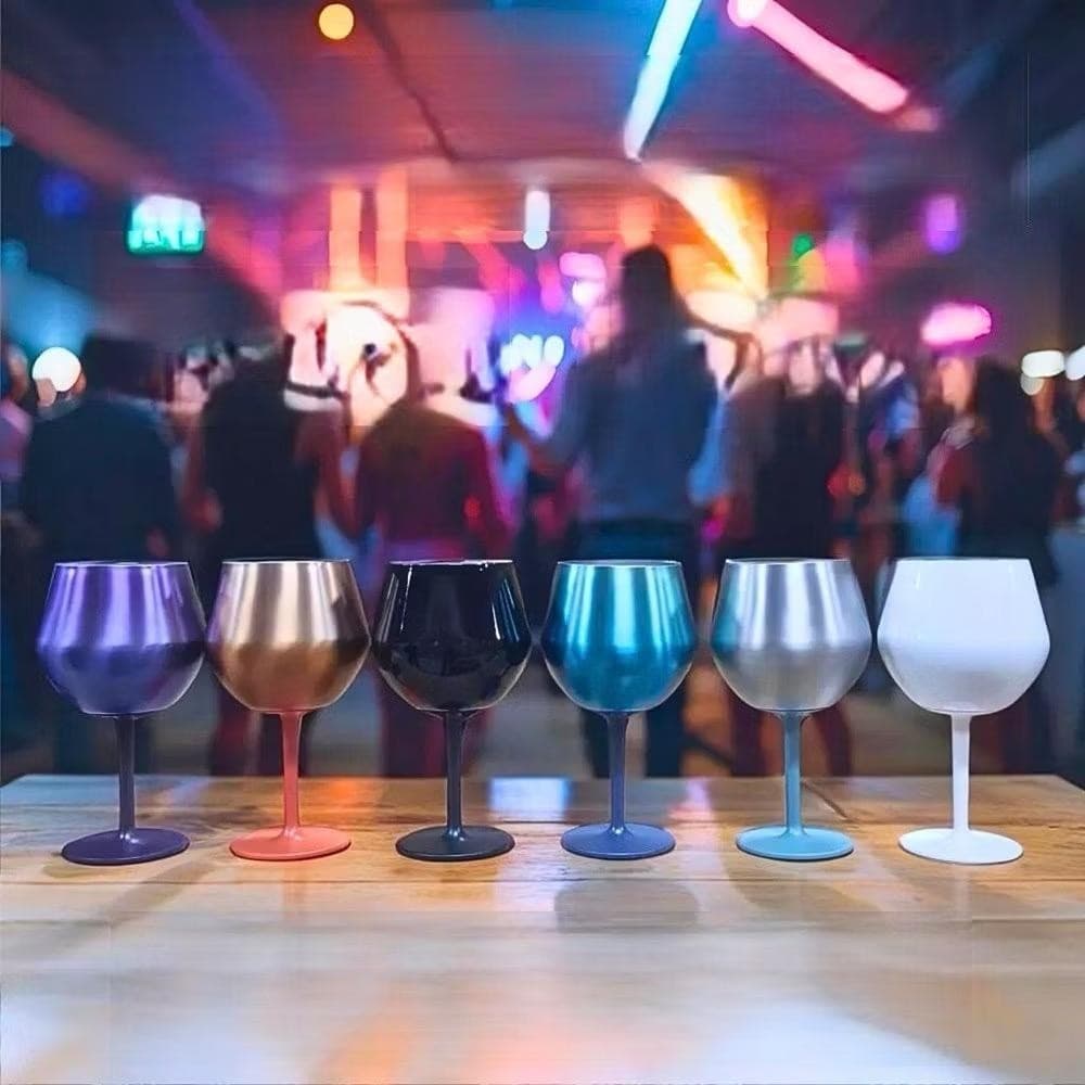 Taça Copo Térmico De Aço Inoxidável 2 Em 1 Para Gin Vinho Drink Bebidas 14oz