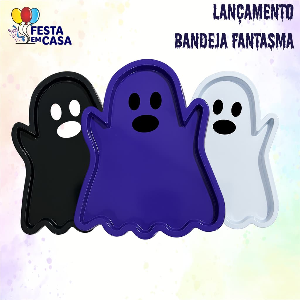 Bandeja Petisqueira Halloween Fantasma Decoração Festa