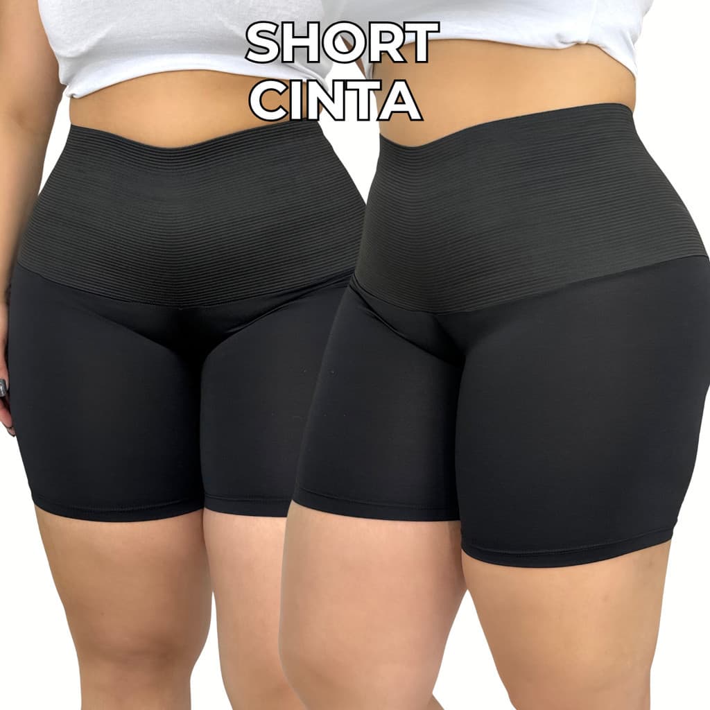 Cinta Short Conforto Modeladora Feminina Alta Compressão