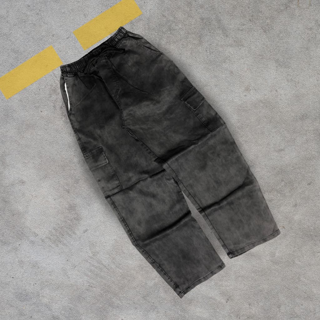 Calça Crago Balão Baggy Cinza Estonada Streetwear Sportlife Masculina
