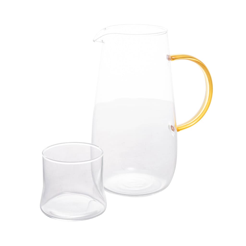 Jarra de Vidro Borossilicato Alça Copo Fun Âmbar Wolff 1,3L