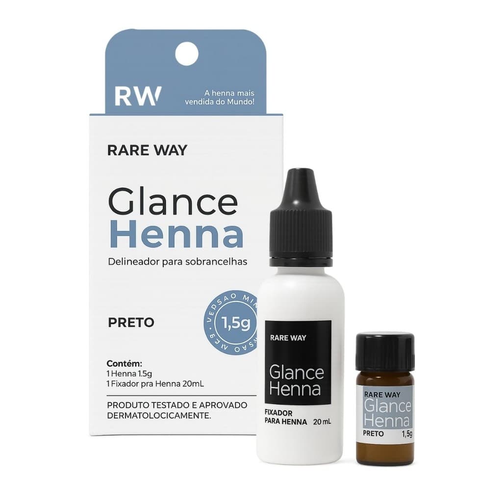 Henna Sobrancelha Glance Rare Way Mini 1,5 G Preto, Designer  Sobrancelha, Delineador De Sobrancelha