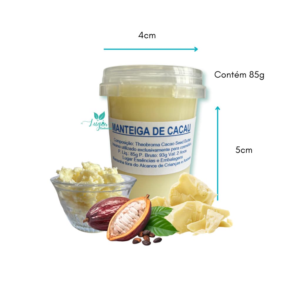 Manteiga de Cacau 85g - Uso Cosmético
