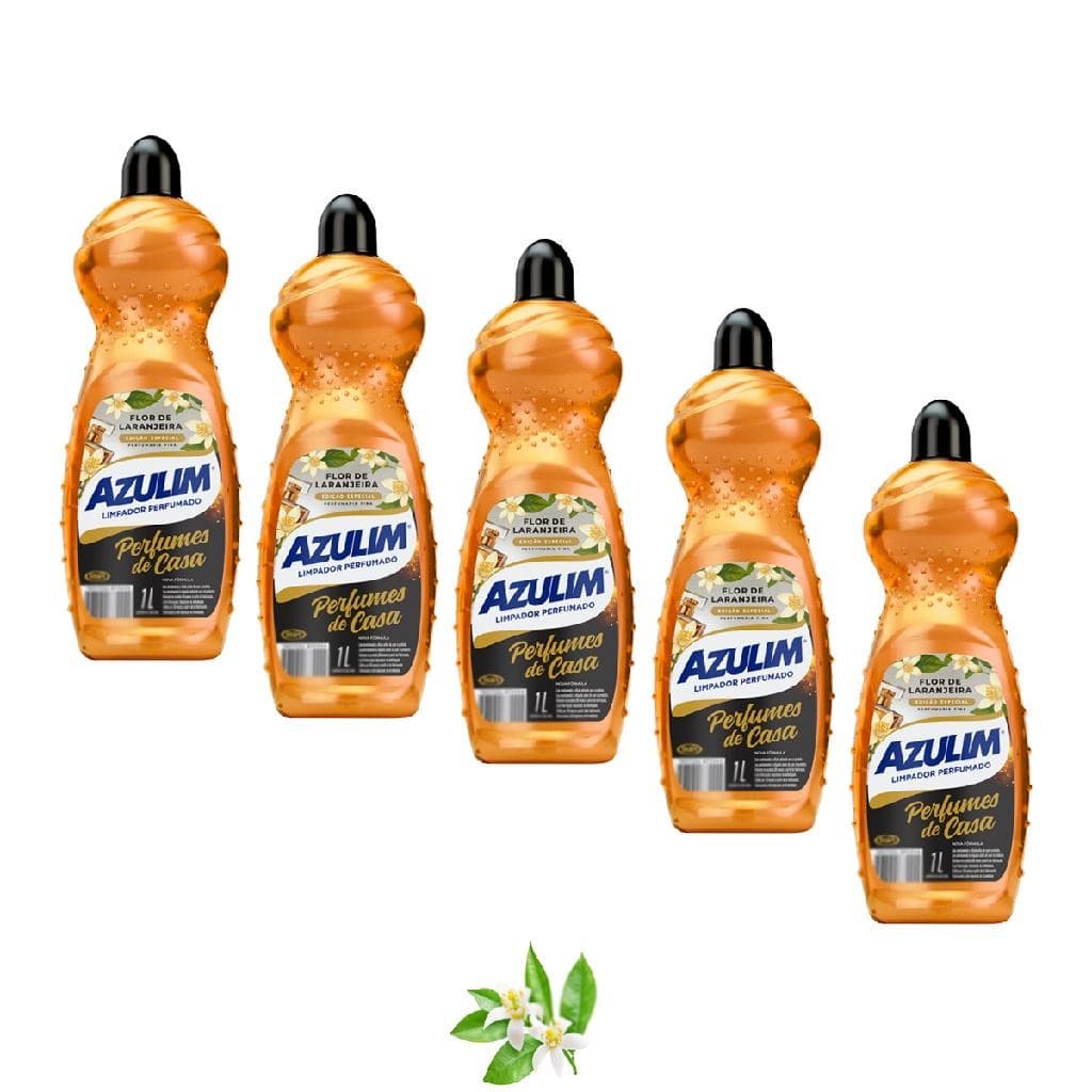 Limpador Perfumado Aroma Flor de Laranjeira Azulim Kit 5