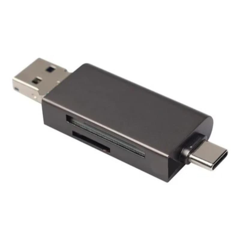 Otg Leitor De Cartão Usb 2.0 Type C Sd Micro Sd Compatível
