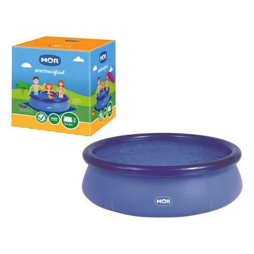 Piscina Inflável Redonda 2.400 Litros Mor Azul