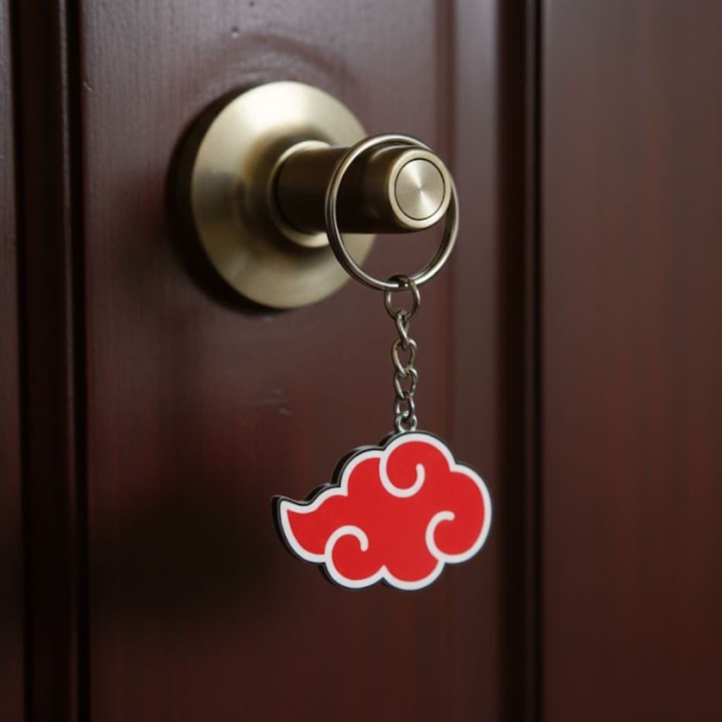 Chaveiro Naruto Nuvem Akatsuki Geek Colecionável Detalhado Anime Accessory