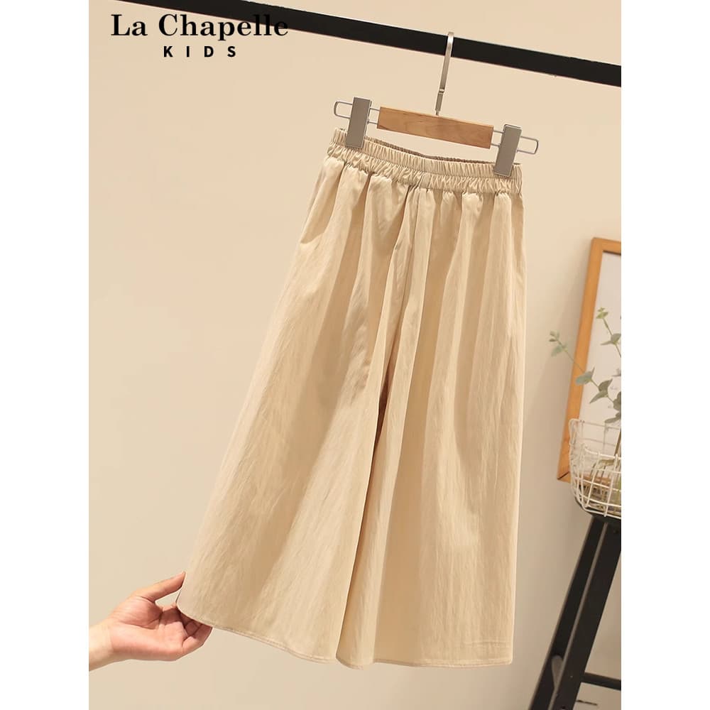 Lasherbell roupas infantis meninas calças verão fino calças de perna larga moda crianças moda Campus estilo calças casua