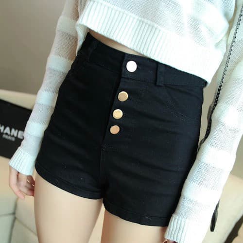 Legging Shorts feminino verão pode usar fora magro olhar cintura alta estiramento calças de segurança Anti-reflexo taman