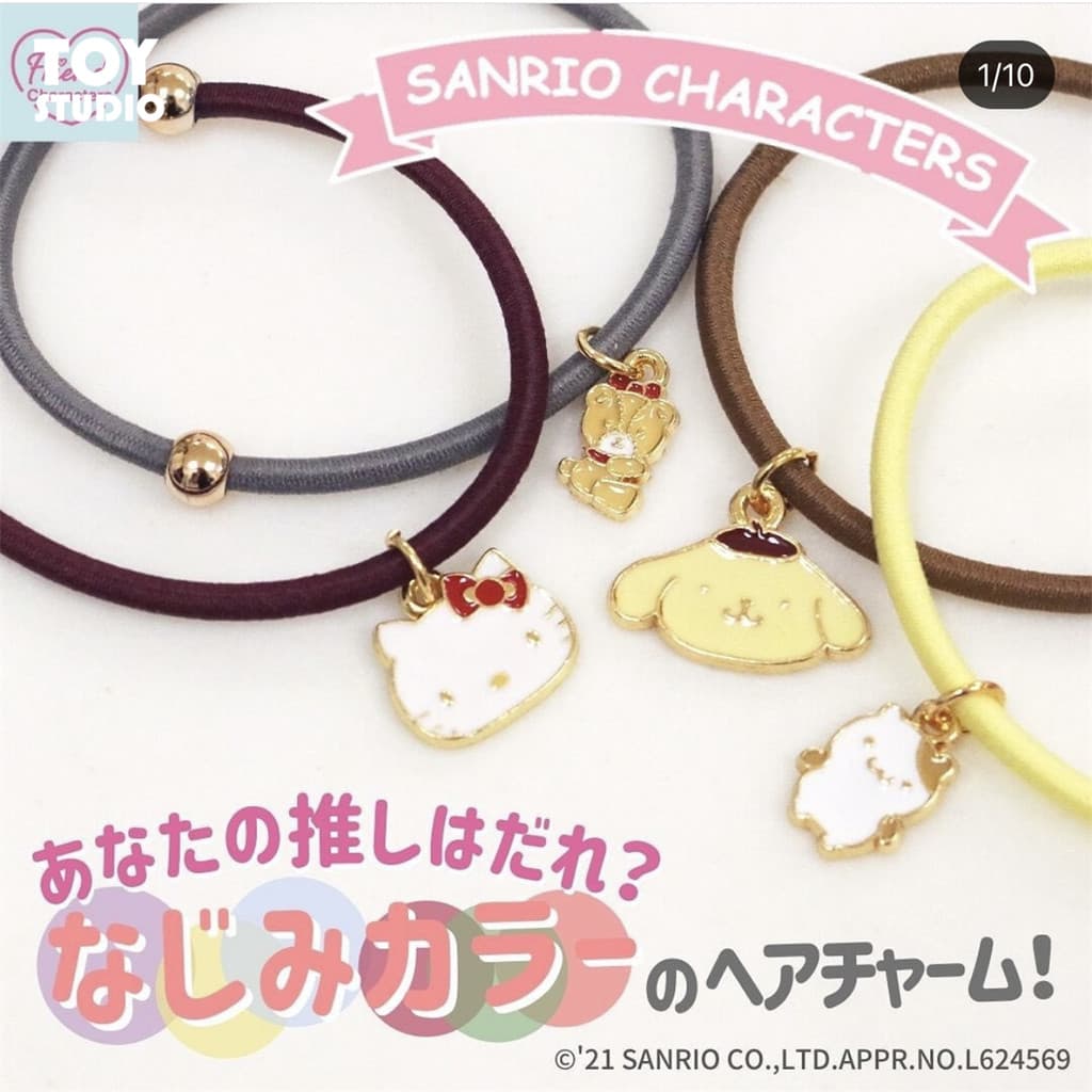 Japão Sanrio genuíno melodia Kitty laço de cabelo cabeça corda bonito doce laço de borracha de cabelo criativo acessório