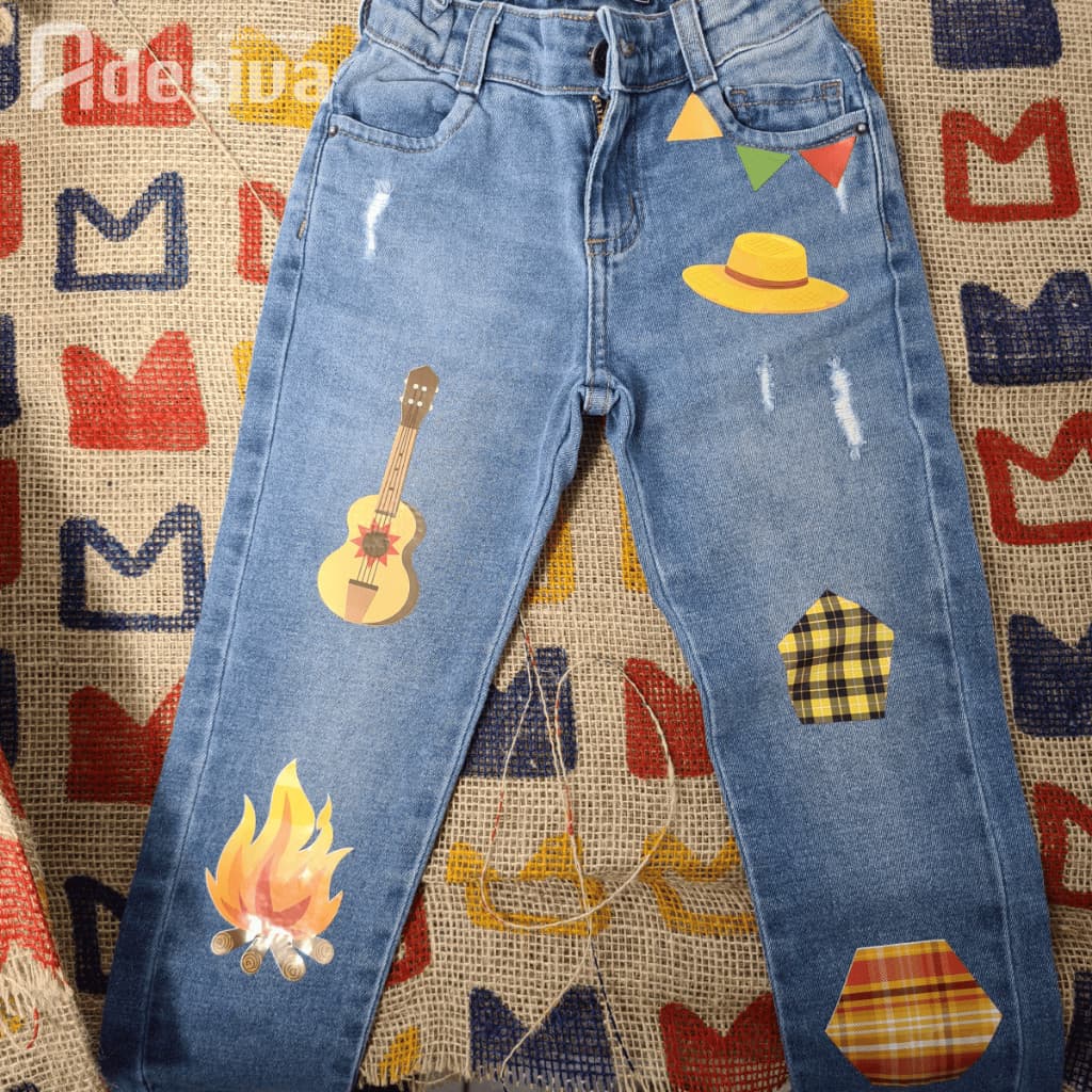 Cartela de Adesivos Vinil Para Roupa Festa Junina | Decoração São João e Arraiá