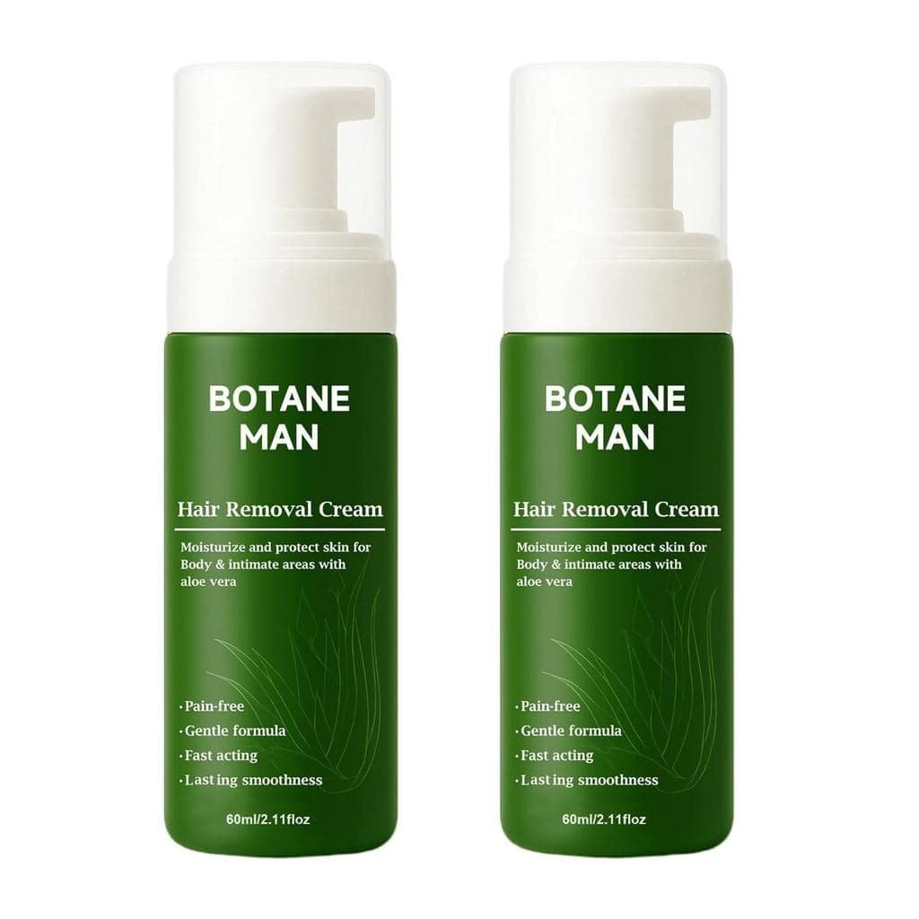Creme Depilatório Masculino Botane, Creme Depilatório Botane para Homens, com Aloe Vera Natural, Mousse Depilatória Suav