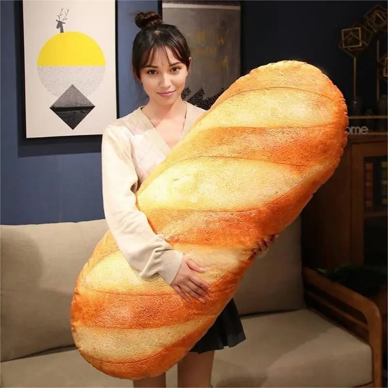 Brinquedo de Pelúcia em Forma de Pão para Meninos e Meninas, Presente Criativo, Brinquedos Macios e Adoráveis para Crian
