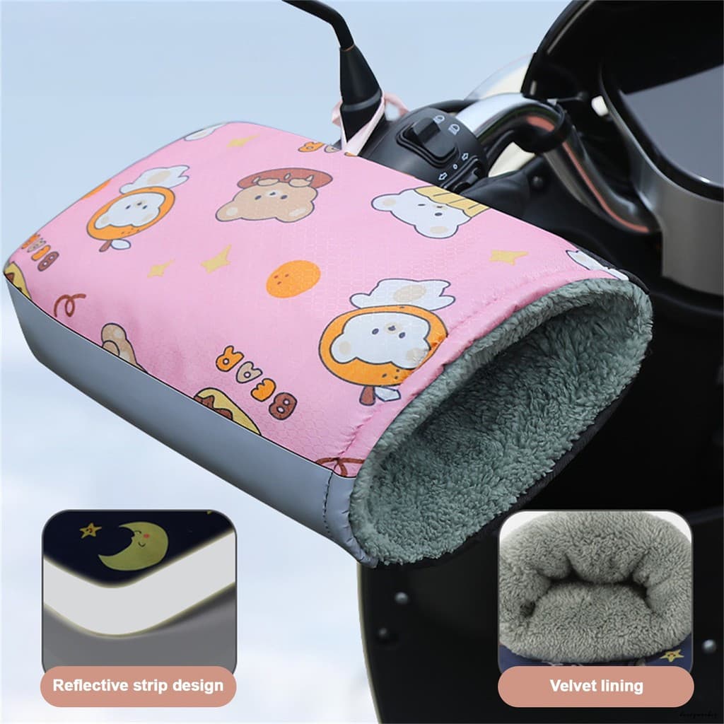 Motocicleta Inverno Quente Guiador Cobre Velo-Forrado Engrossado Equitação Capas Para Presentes De Aniversário Ano Novo