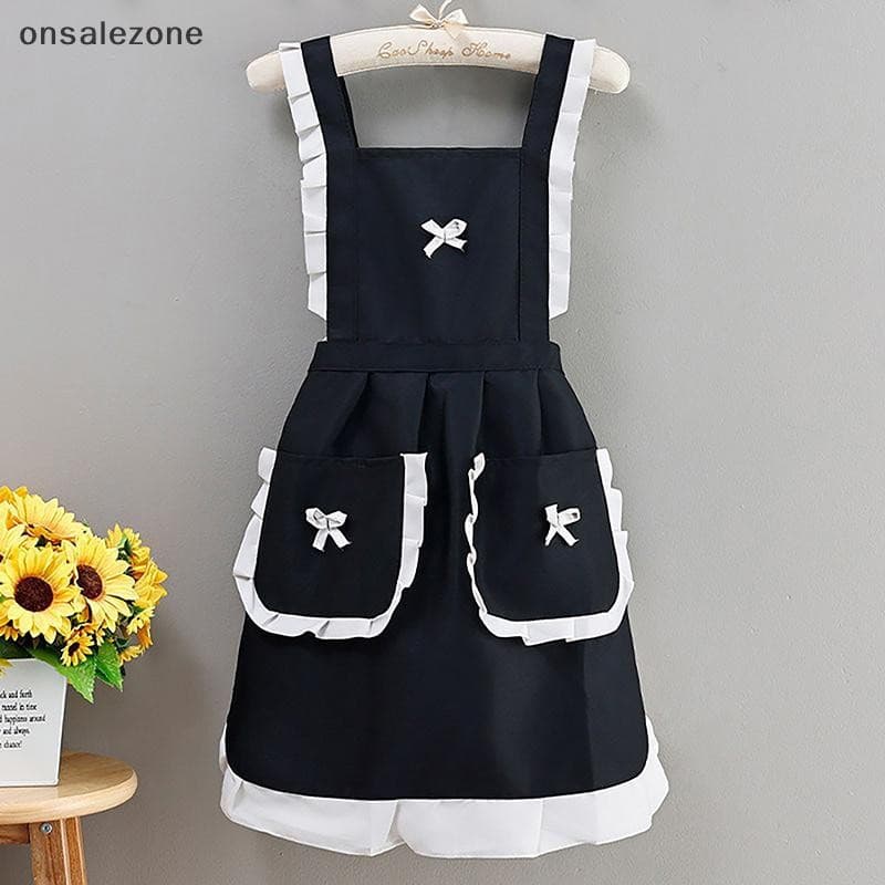 OZTH Roupa De Empregada Fofa , Avental Resistente A Óleo E Manchas Com Cintura , Roupas De Trabalho De Cozinha Restauran