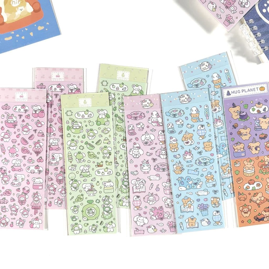 Novo coreano dos desenhos animados bonito pequenos adesivos estilo coreano cartão cuco manual decoração Material adesivo