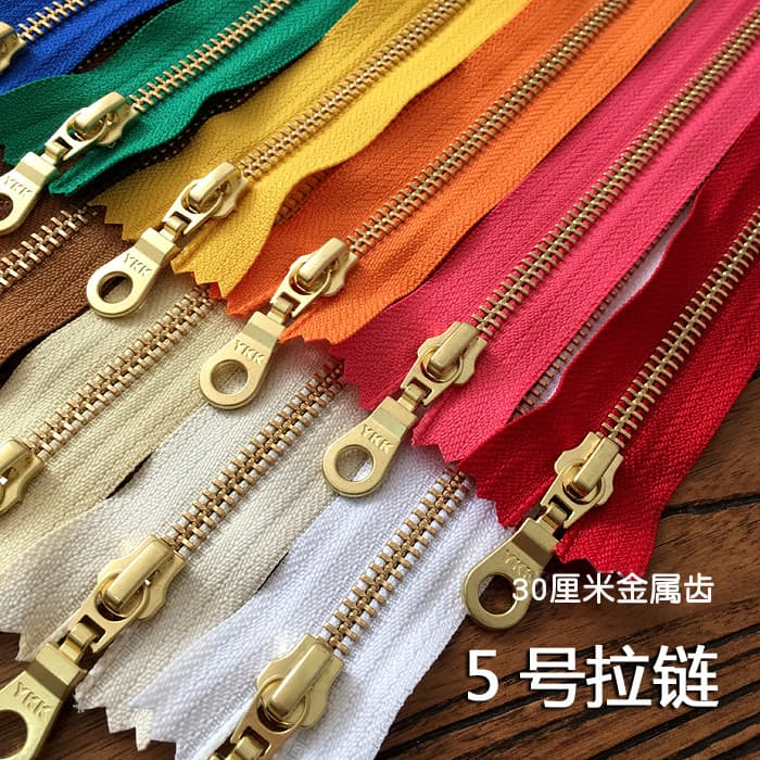 [Pente Dourado 30cm] 5#箱包金属齿拉链拉锁 Acessórios de Hardware de couro DIY feitos à mão 7038