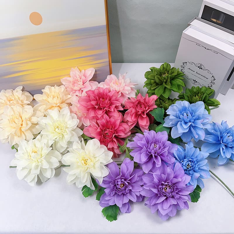 Dália cabeça guia de estrada teto arranjo flor decoração sala estar peônia flor falsa simulação biônica