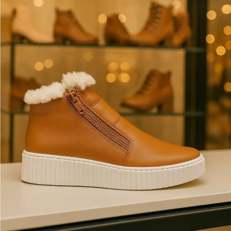 Bota Coturno de Pelinho Feminino Com Veludo 34 ao 39 A pronta Entrega 30%OFF