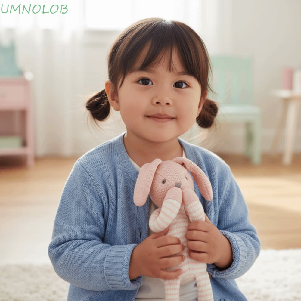 UMNOLOB Crianças Calmante Coelho Boneca , Pelúcia Macia Orelhas Longas Brinquedos De , Design Bonito