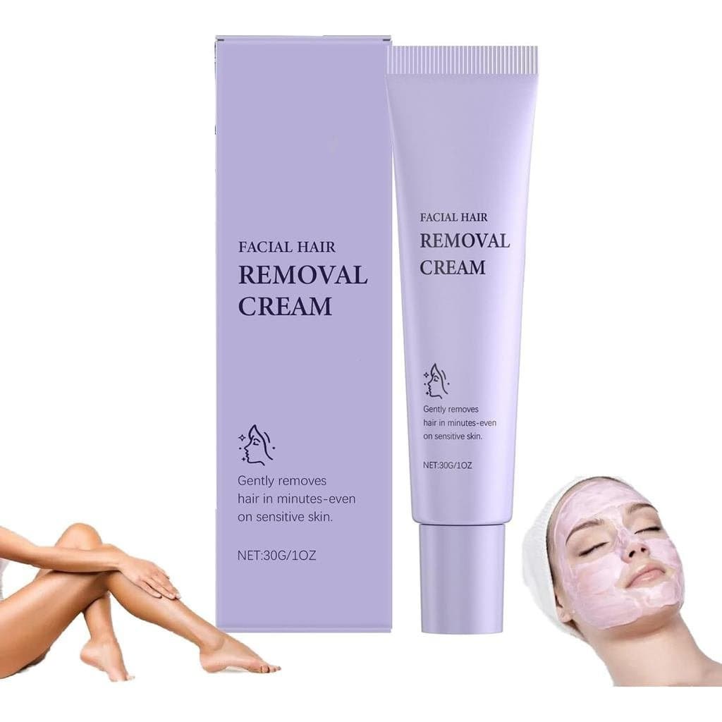 Creme Removedor de Pelos Faciais Hydrateology, Creme Removedor de Pelos Faciais Suave e Indolor para Todos os Tipos de P