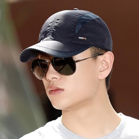 Chapéu masculino verão ao ar livre chapéu de sol versão coreana boné de beisebol na moda boné de pico de secagem rápida
