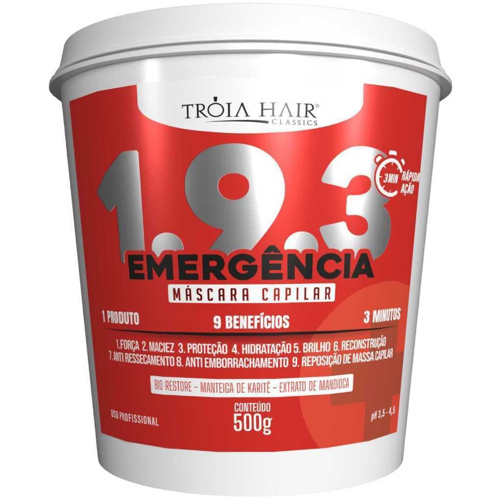 Máscara Capilar Emergência 9 Benefícios 1.9.3  500g Troia Hair