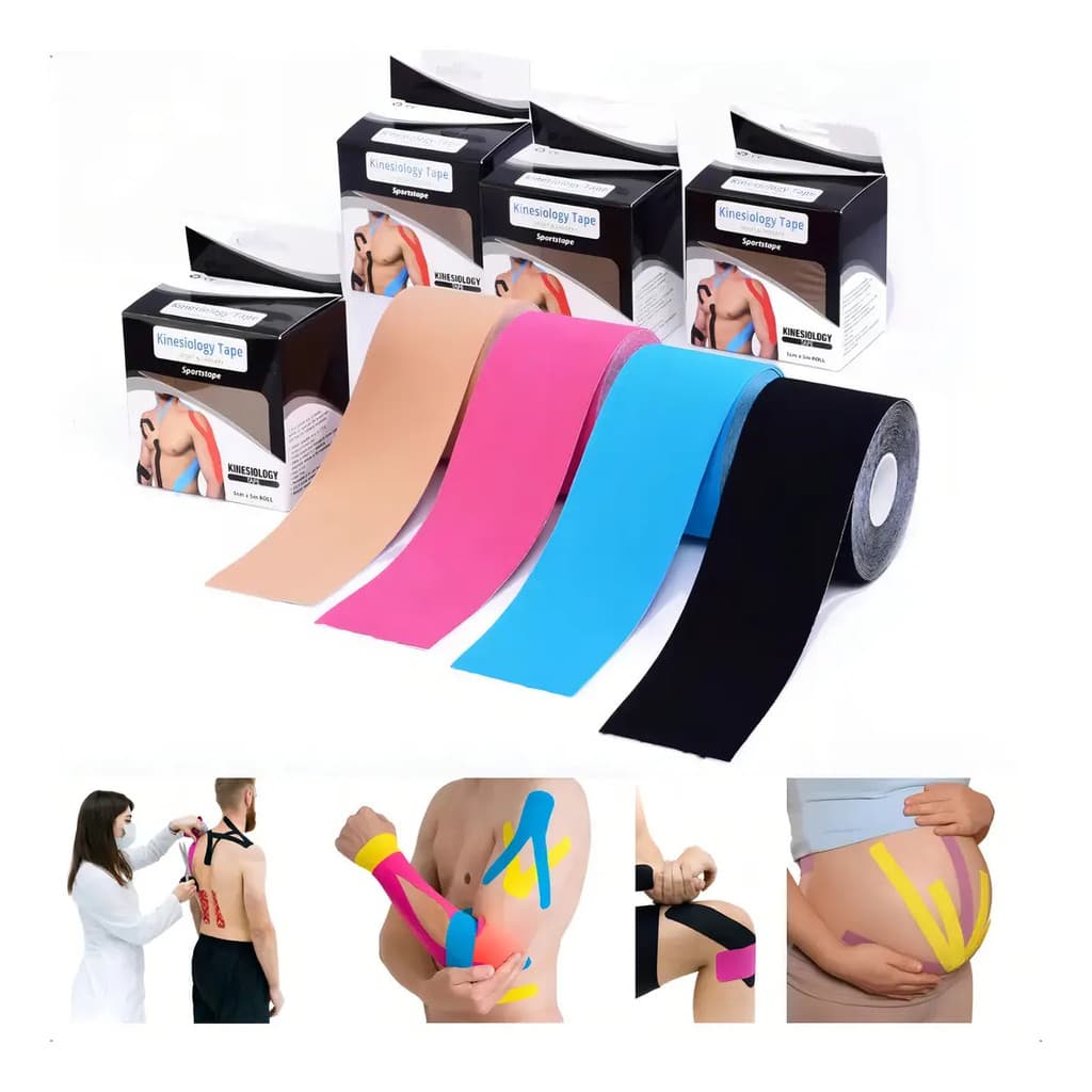 Fita Kinesiology Tape Bandagem Adesiva Muscular Kinesio
