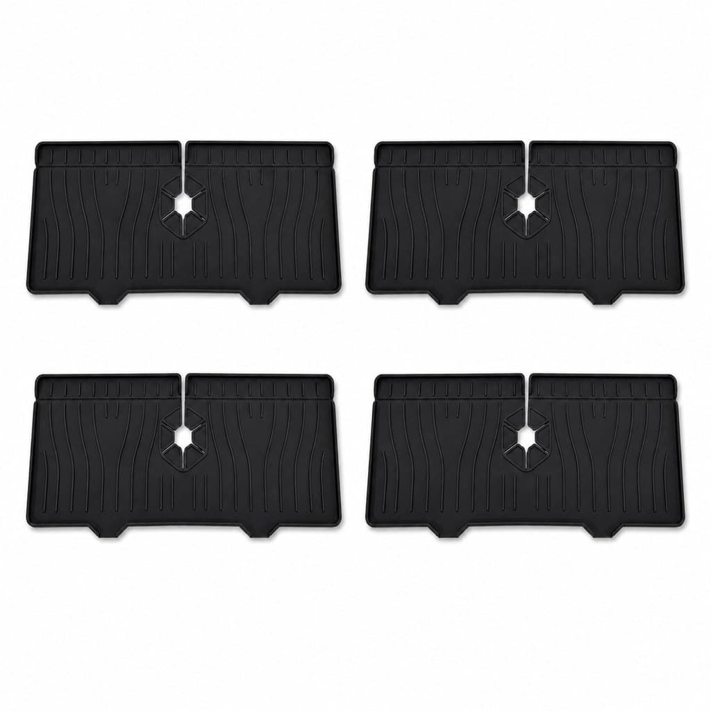 Kit 4 Tapete Escorredor Pia Bancada Cozinha Louça Água Protetor Silicone Com Furo Torneira