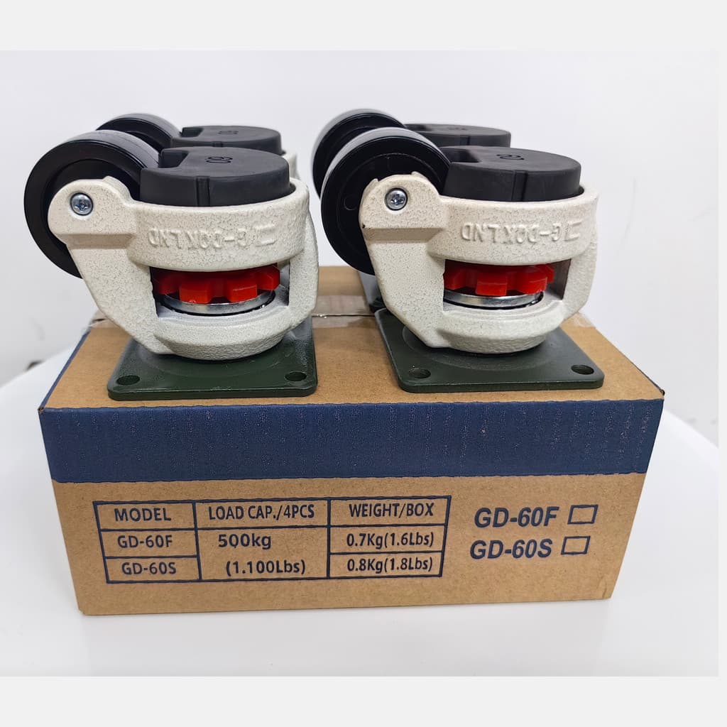 1 Peças De Rodízios De Nivelamento GD-60F 60S , Carregamento Resistente De 250 Kg , Rodas De Rodízio Ajustáveis Retrátei