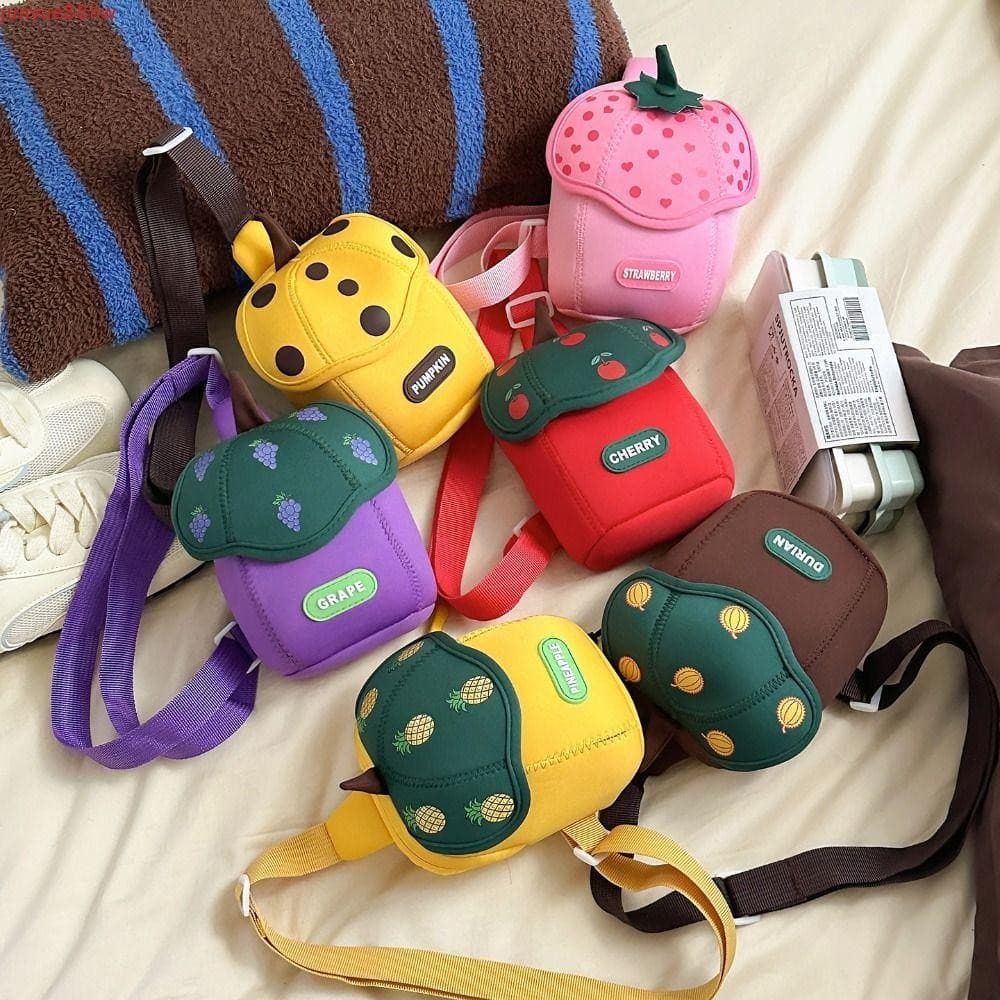 Mochila Infantil JUNYUE , Bolsa Crossbody De Pano De Morango De Peito Para Estudantes De Desenhos Animados De Frutas