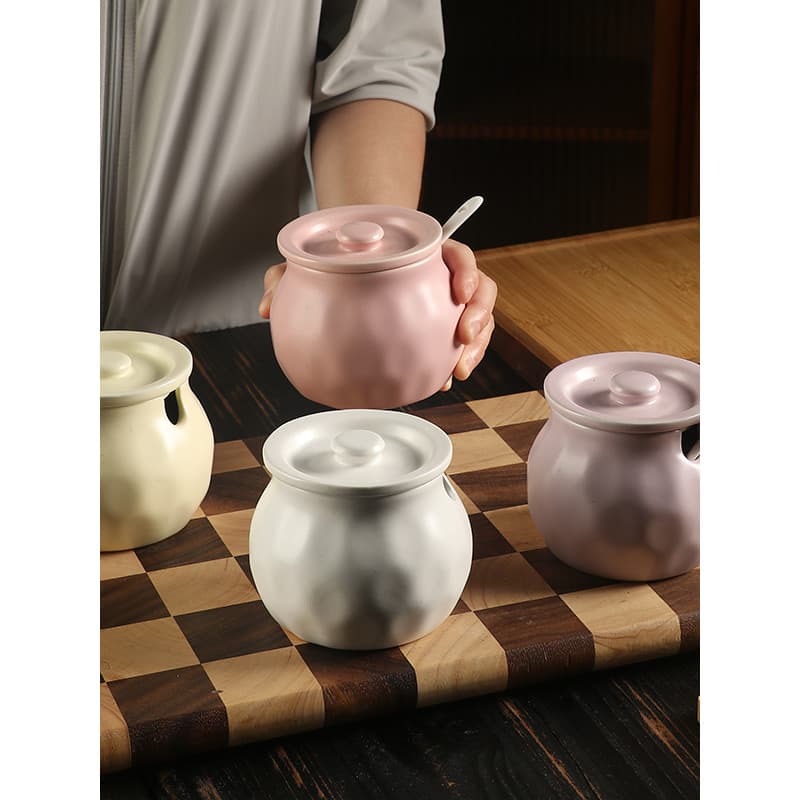 Saleiro especial cozinha sal tempero jar tempero jar conjunto jarra de porcelana com tampa cerâmica saleiro saleiro sale