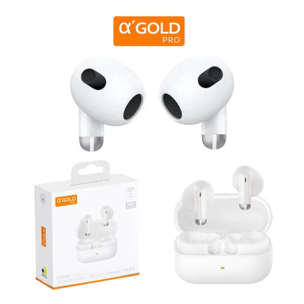 Fone de Ouvido Bluetooth 5.4 Sem Fio A'GOLD PRO FN-B45 Bateria Longa Touch Graves Potentes