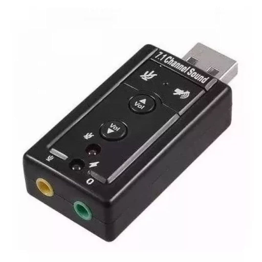 PLACA DE SOM USB PARA P2 PC ADAPTADOR AUDIO 7.1
