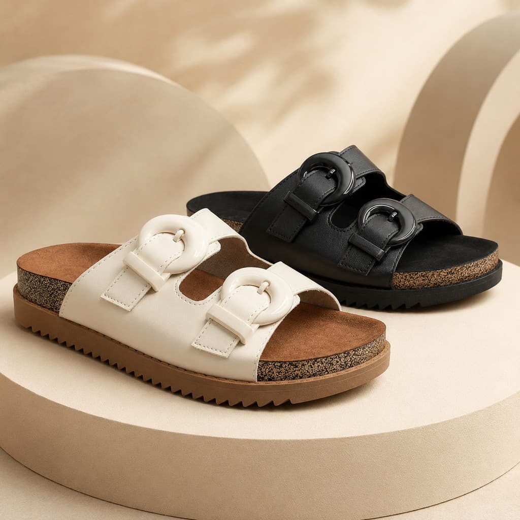 Sandália Moleca Feminina Original Birken Rasteira Fivela